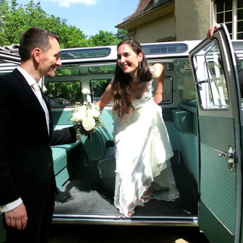 VW Bus-Bulli T1 Samba Deluxe als Hochzeitsauto / T1-Berlin.de
